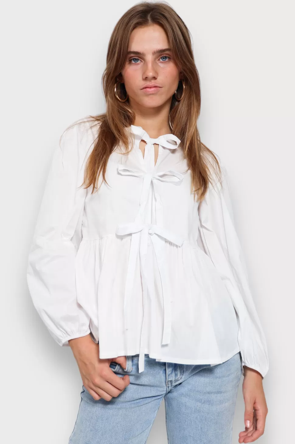 Tops^Meet Me There Angel Blouse White