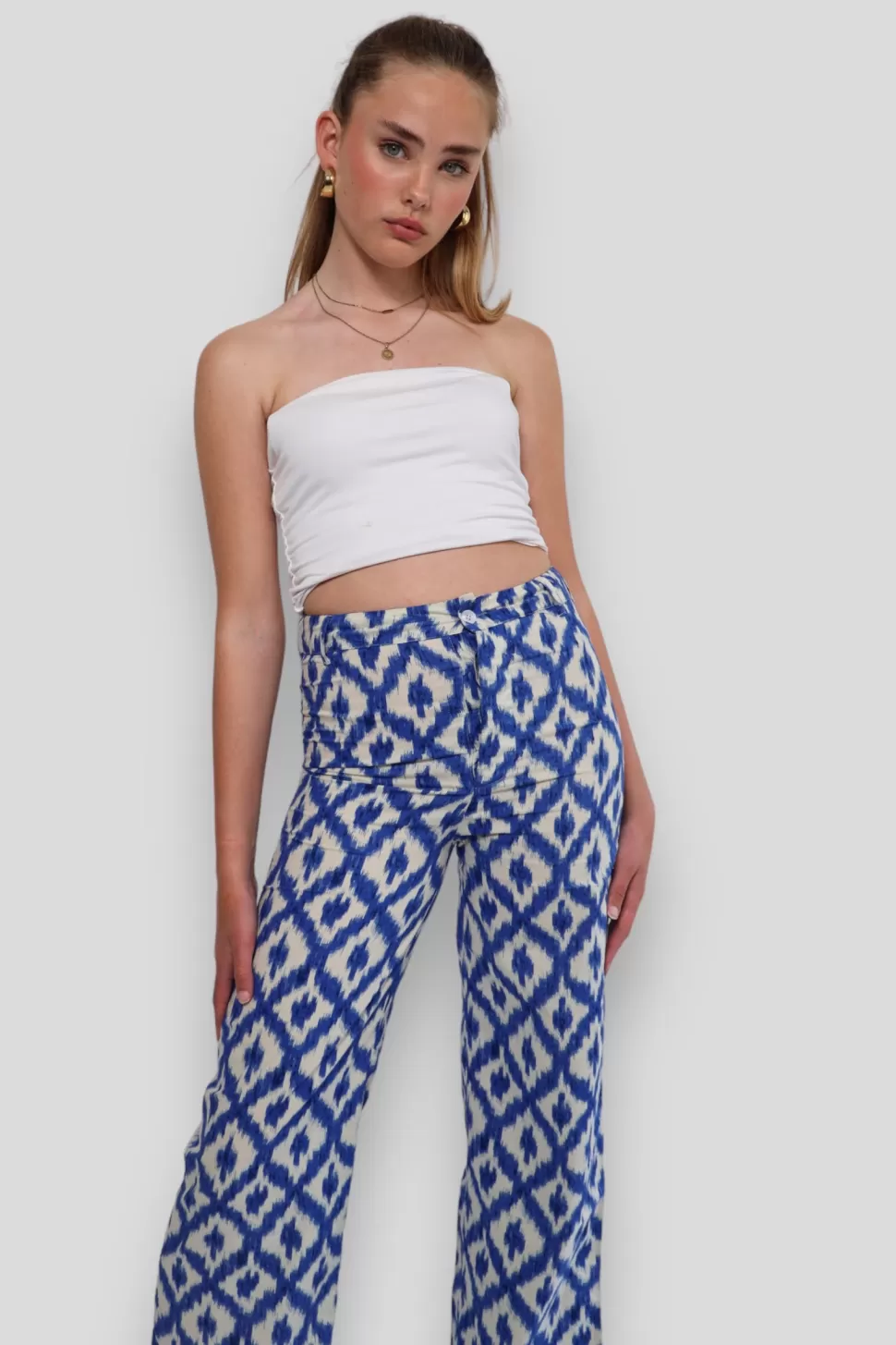 Broeken^Meet Me There Aztec Pants Blue