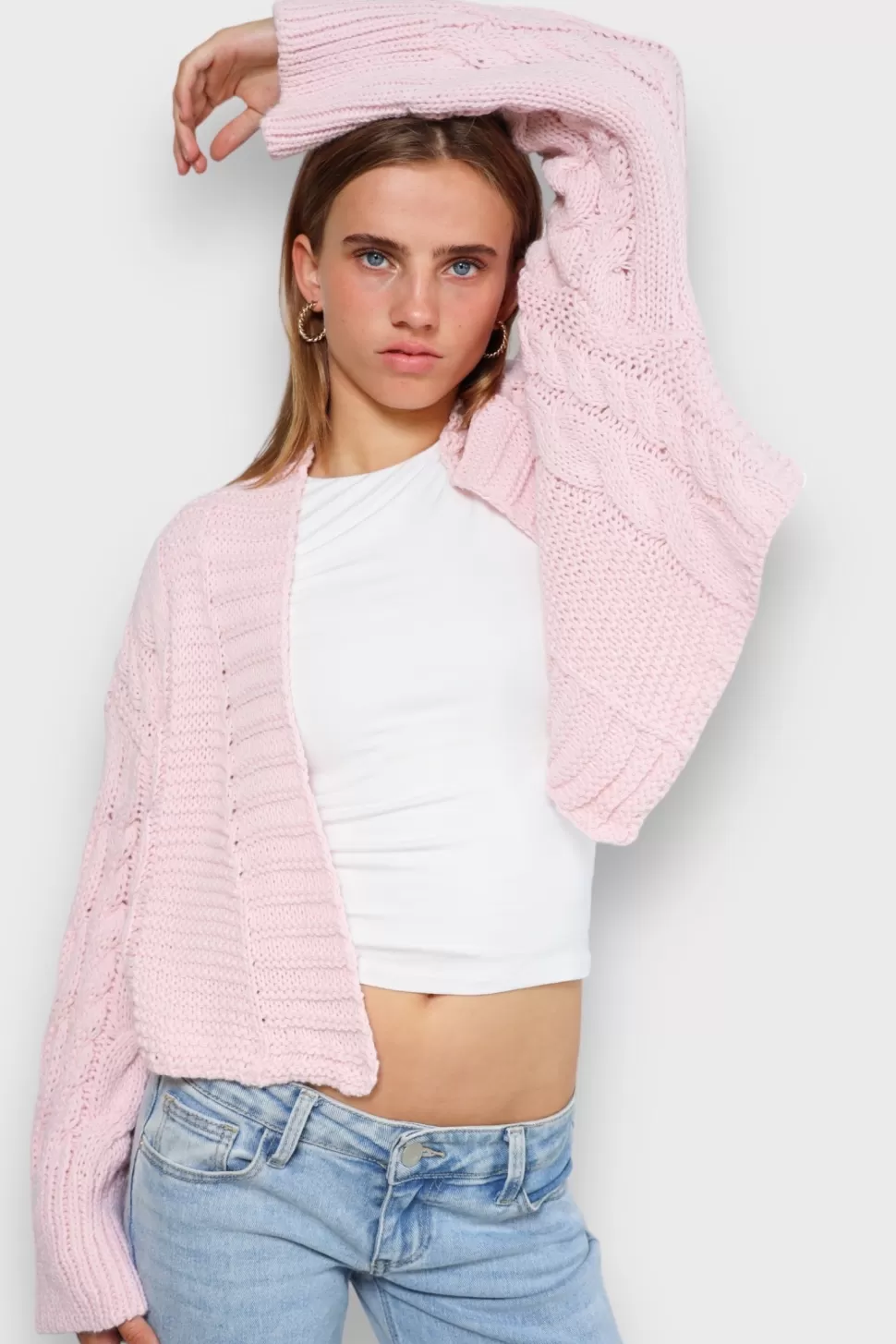 Vesten En Truien^Meet Me There Cable Knit Vest Pink