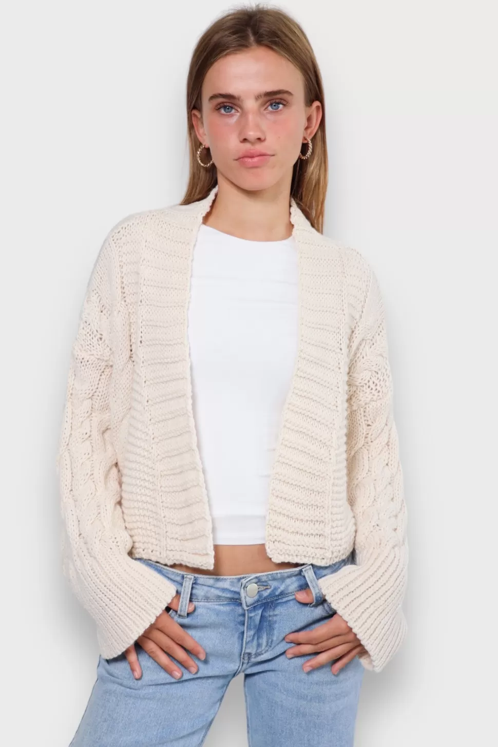 Vesten En Truien^Meet Me There Cable Knit Vest White