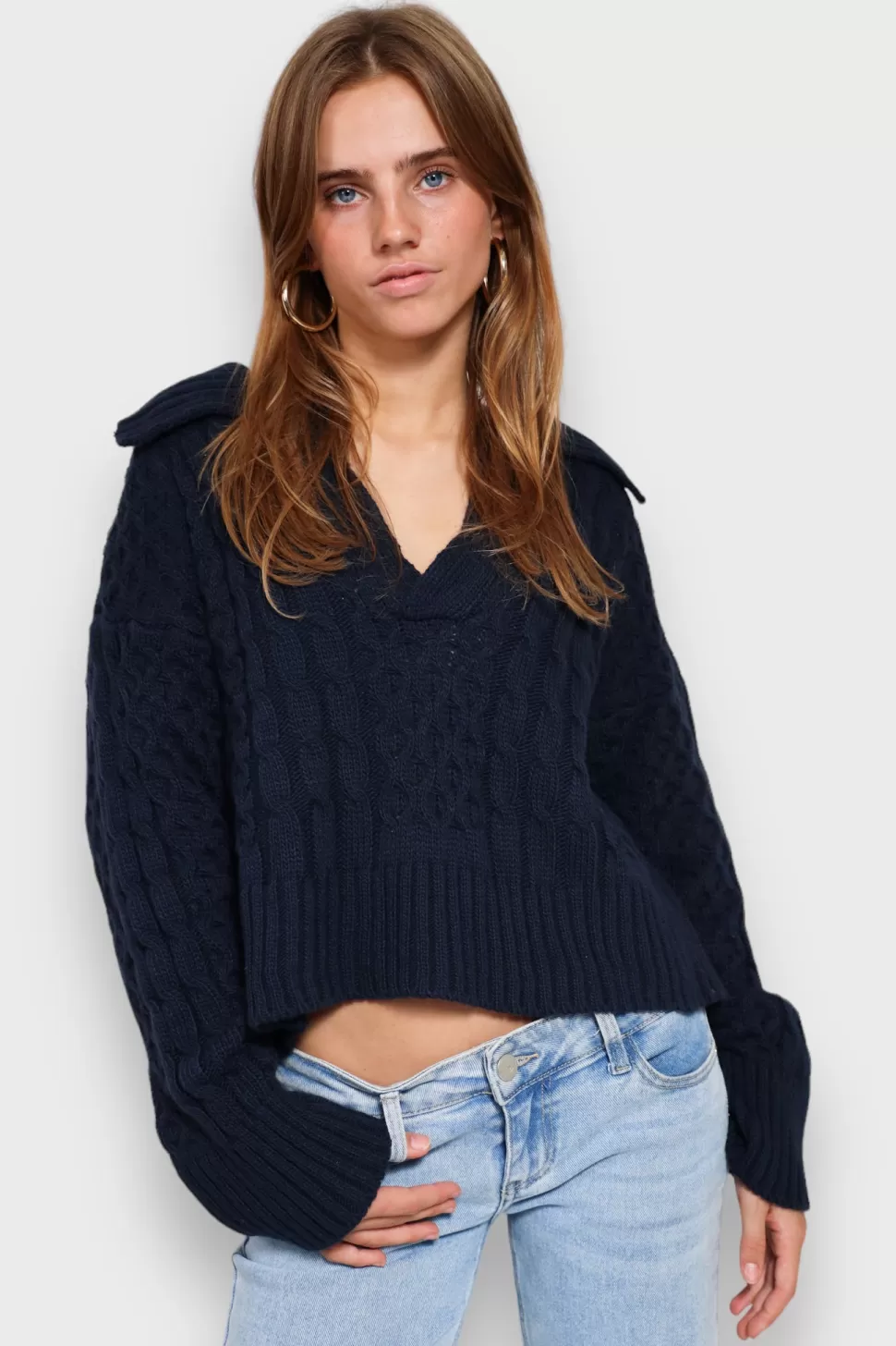 Vesten En Truien^Meet Me There Chunky Knit Navy