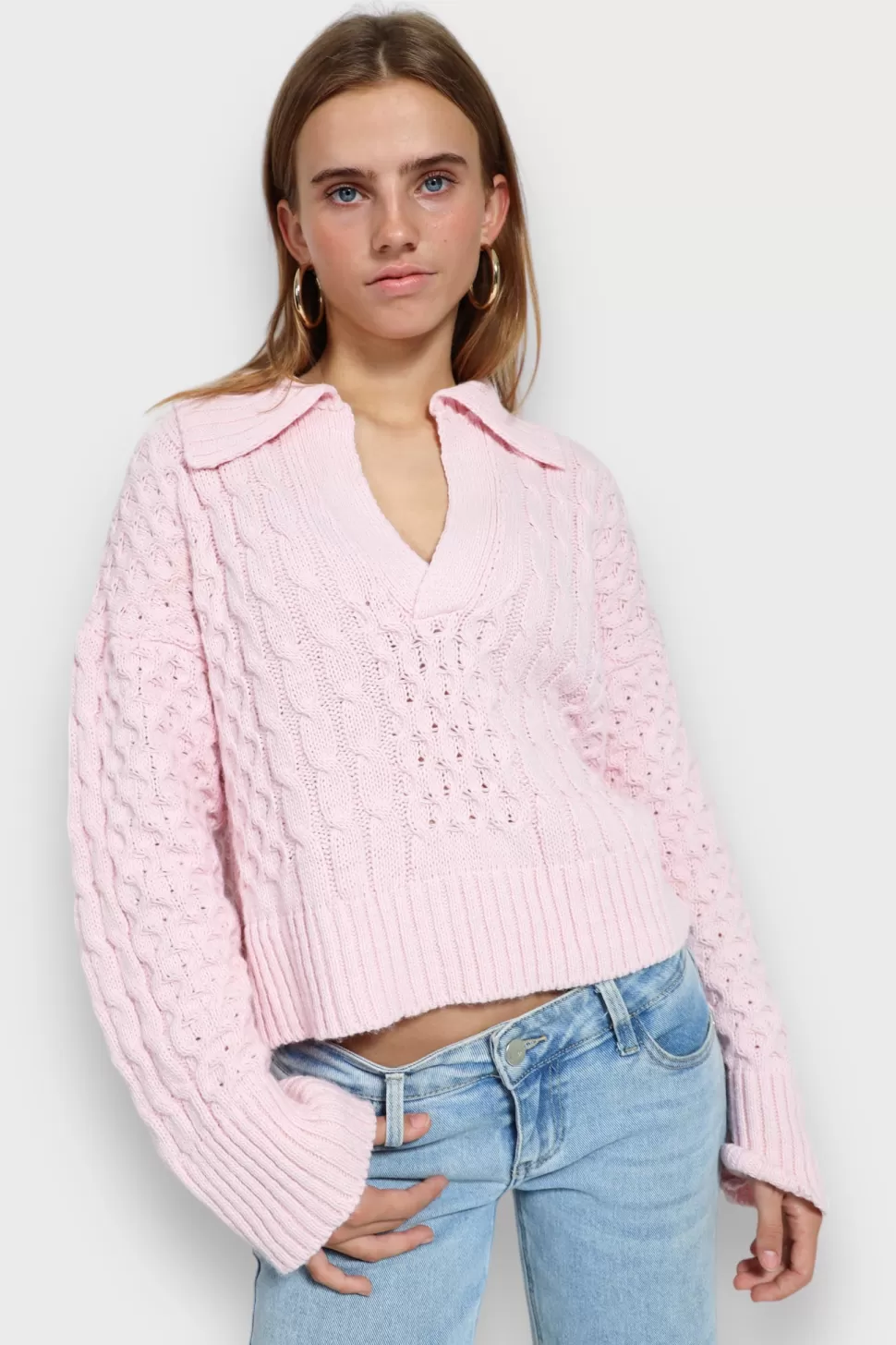 Vesten En Truien^Meet Me There Chunky Knit Pink