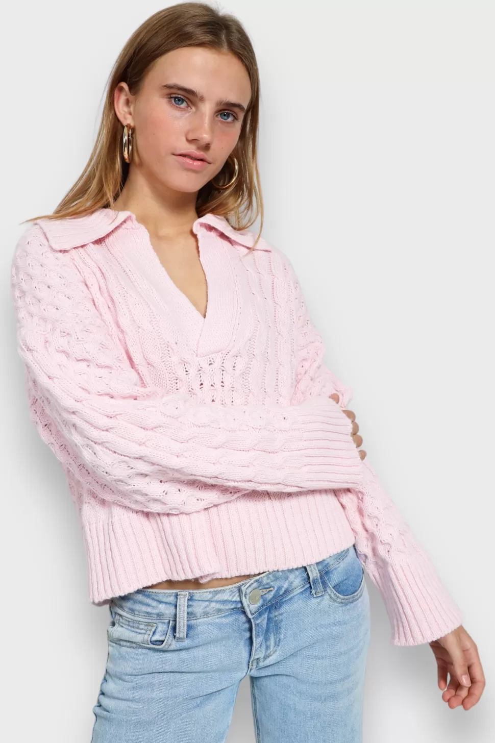 Vesten En Truien^Meet Me There Chunky Knit Pink