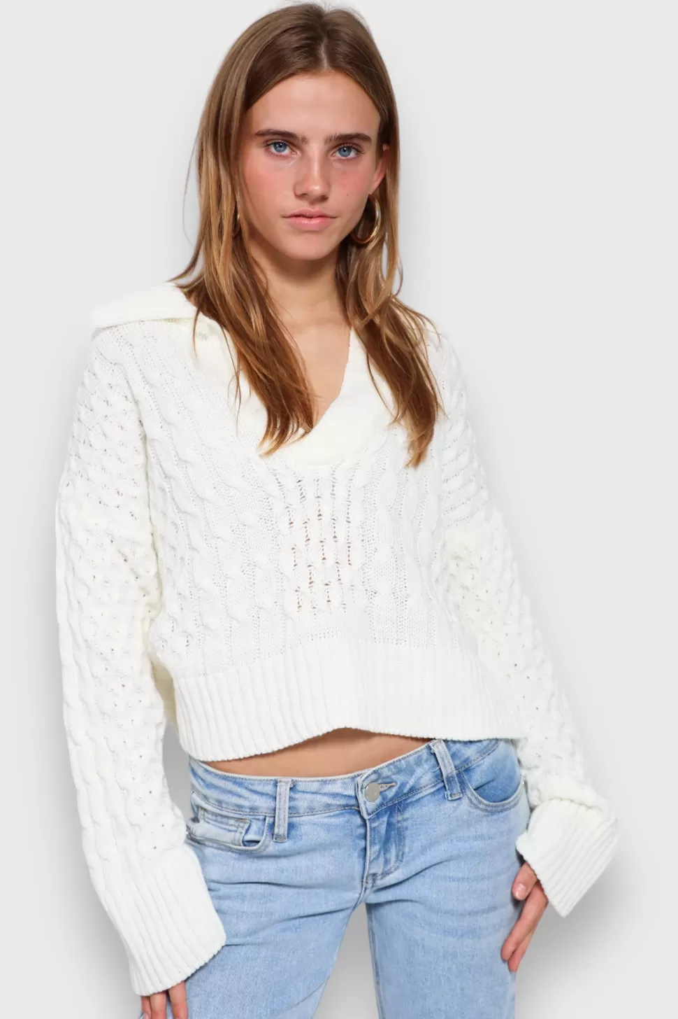 Vesten En Truien^Meet Me There Chunky Knit White