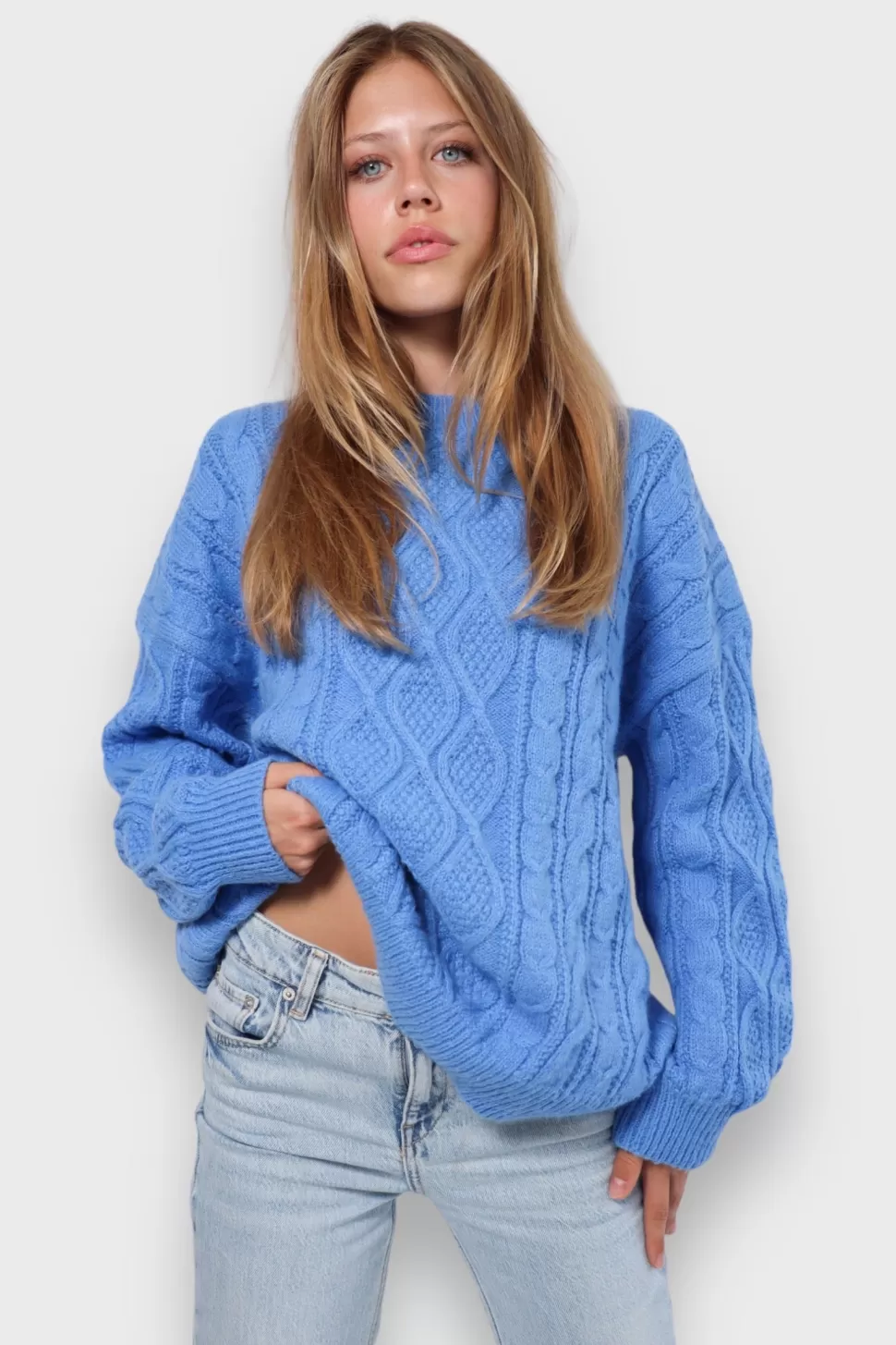 Vesten En Truien^Meet Me There Cozy Knit Blue