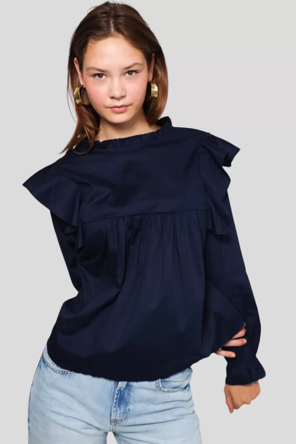 Tops^Meet Me There Dream Blouse Navy