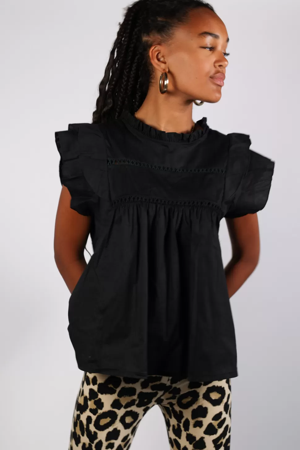 Tops^Meet Me There Dreamy Blouse Black