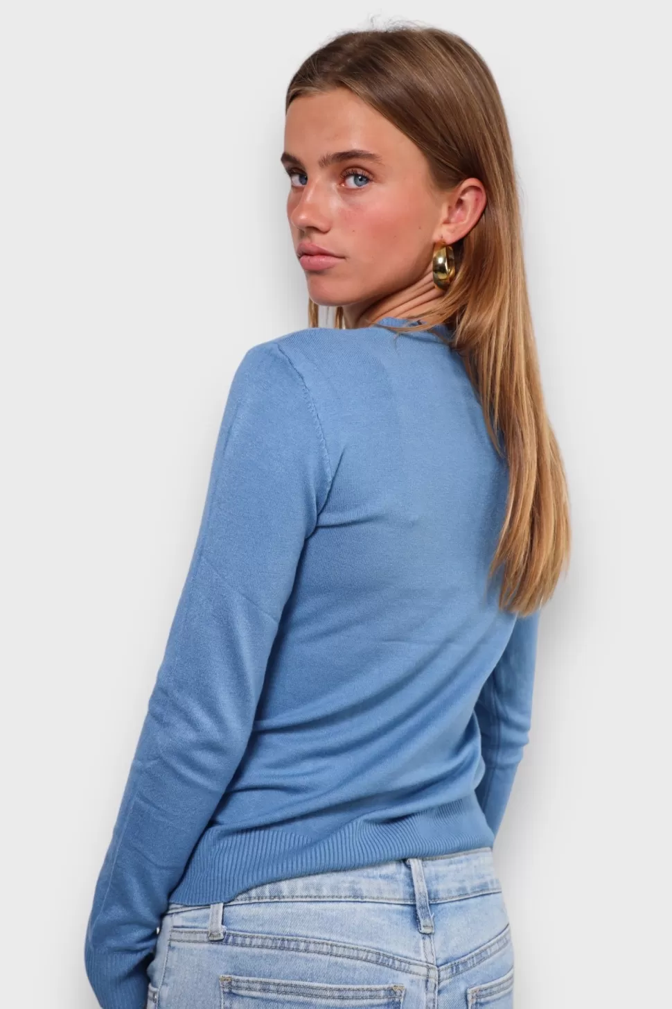 Tops^Meet Me There Essential Sweater Blue