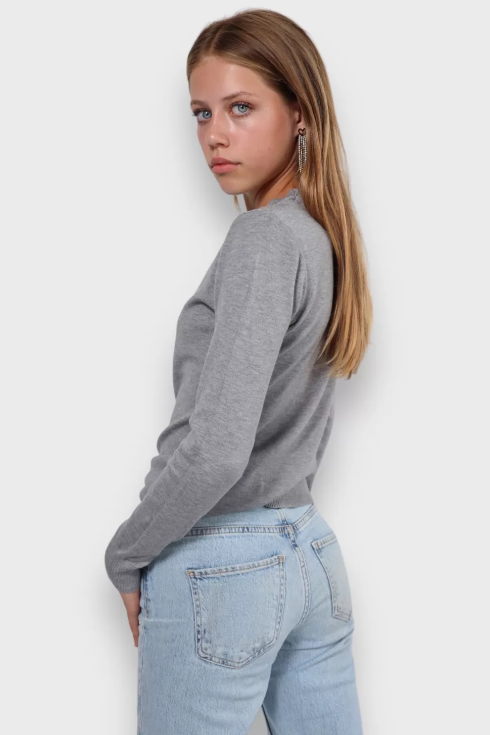 Tops^Meet Me There Essential Sweater Grey