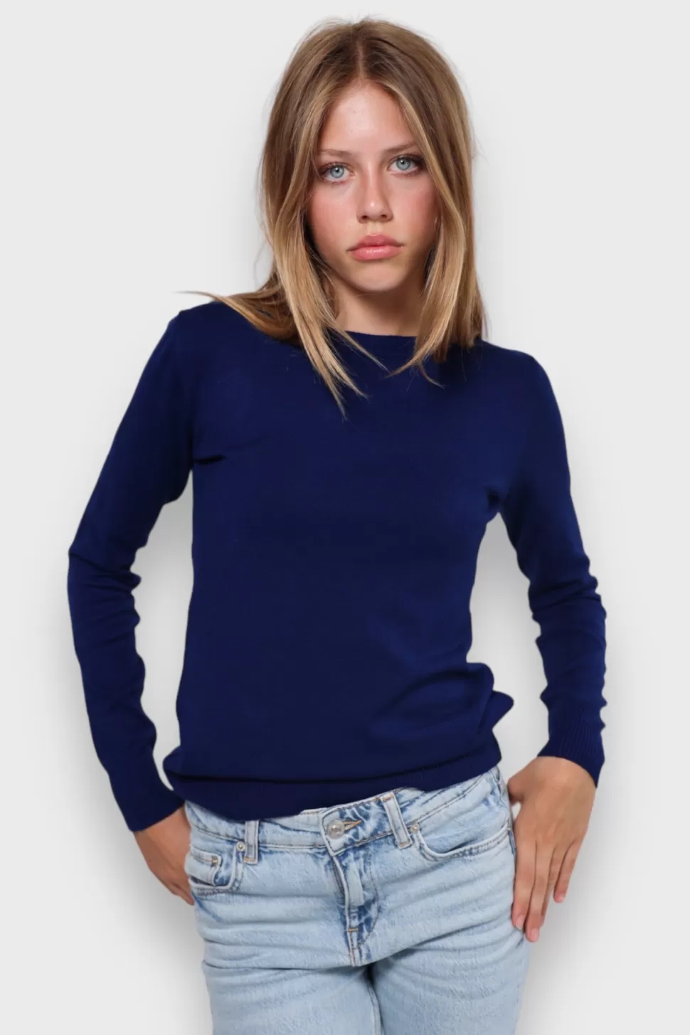 Tops^Meet Me There Essential Sweater Navy