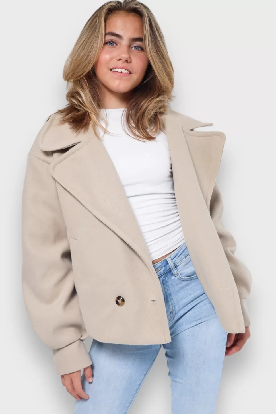 Jacks^Meet Me There Fall Coat Beige