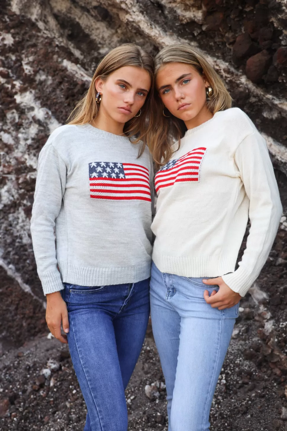 Vesten En Truien^Meet Me There Flag Sweater White