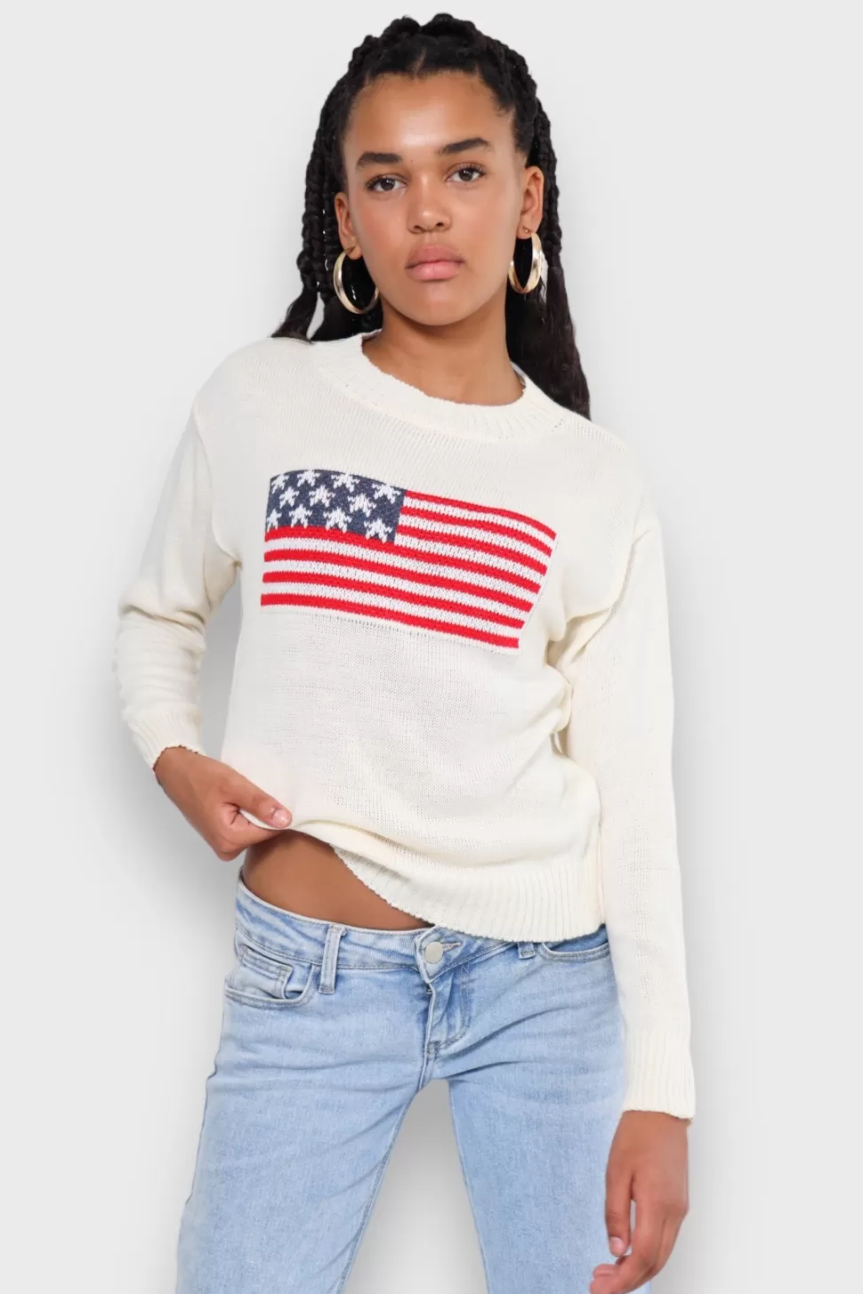 Vesten En Truien^Meet Me There Flag Sweater White