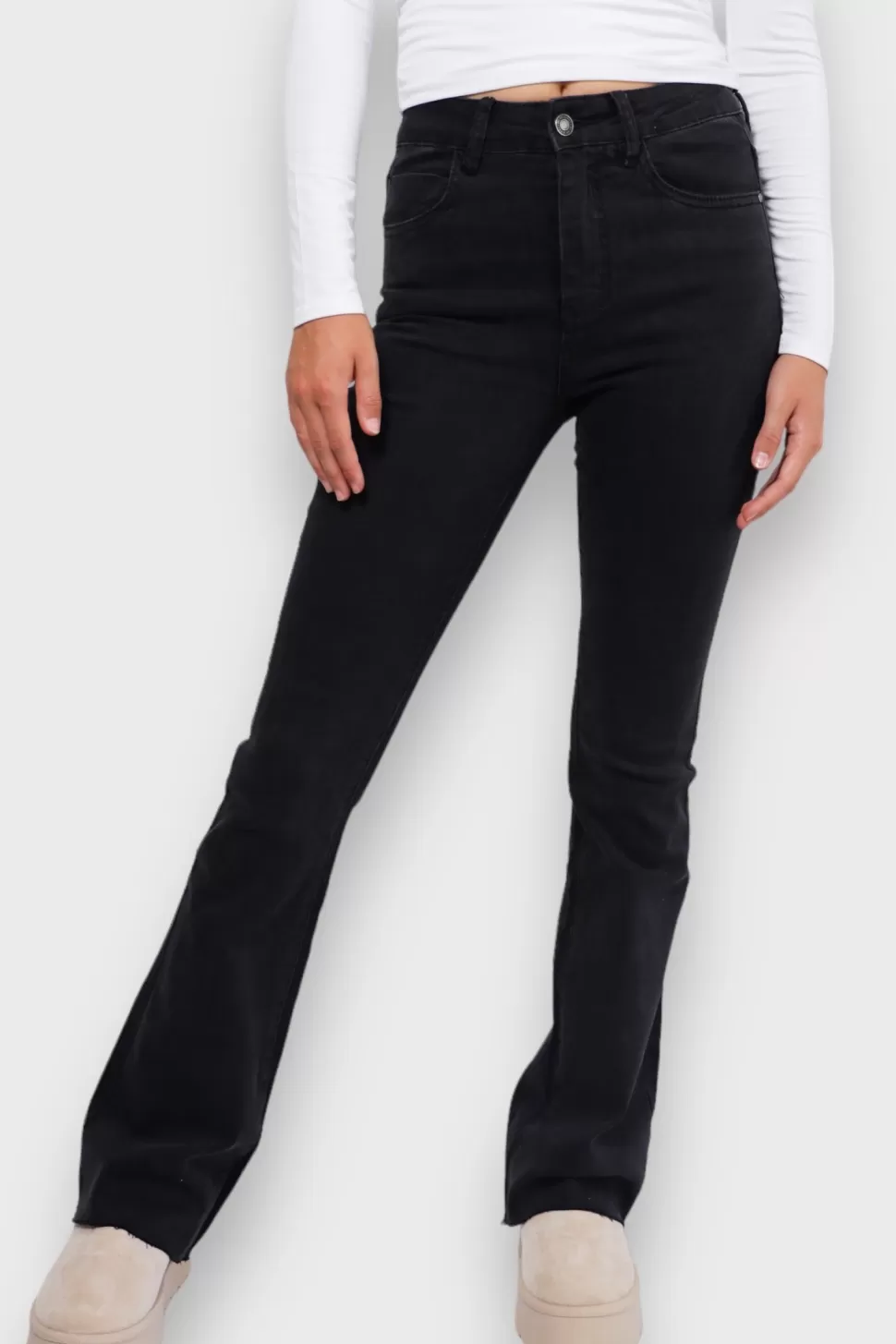 Broeken^Meet Me There Flared Jeans Black