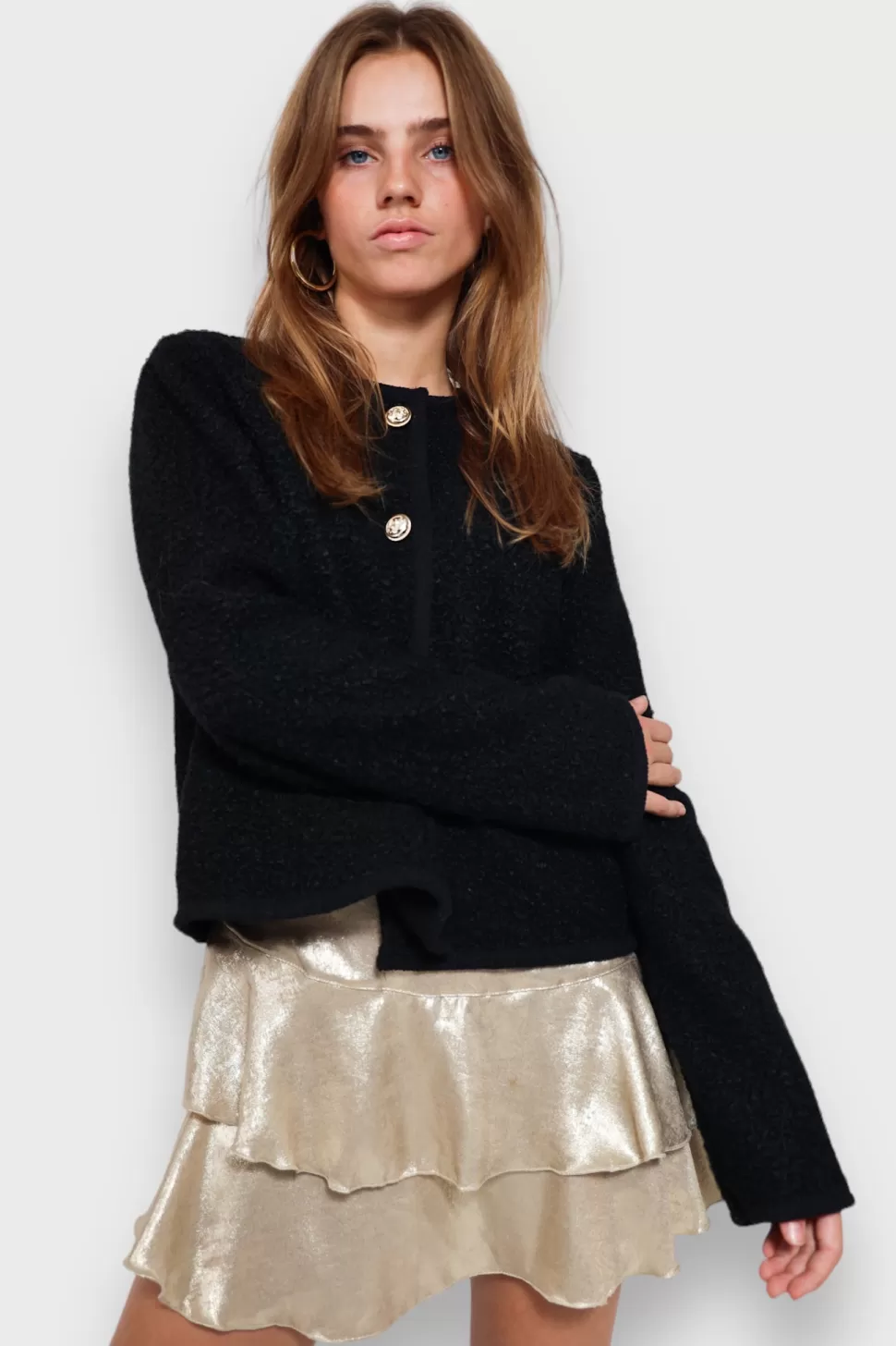 Rokjes^Meet Me There Glammer Skirt Gold