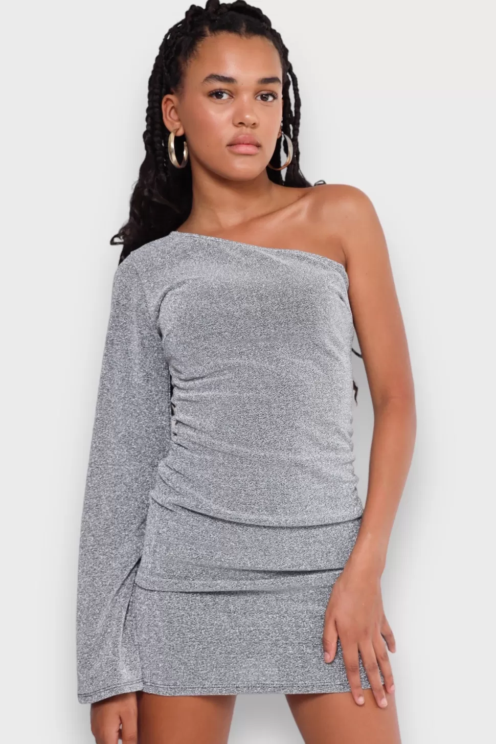 Jurkjes^Meet Me There Glitz Dress Silver