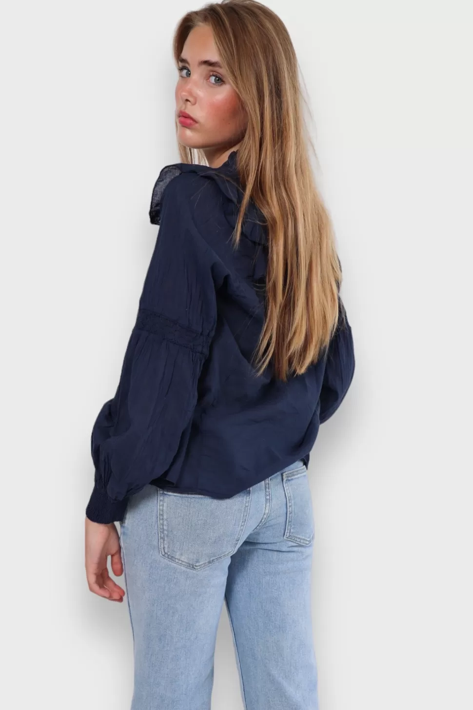 Tops^Meet Me There Glory Blouse Navy