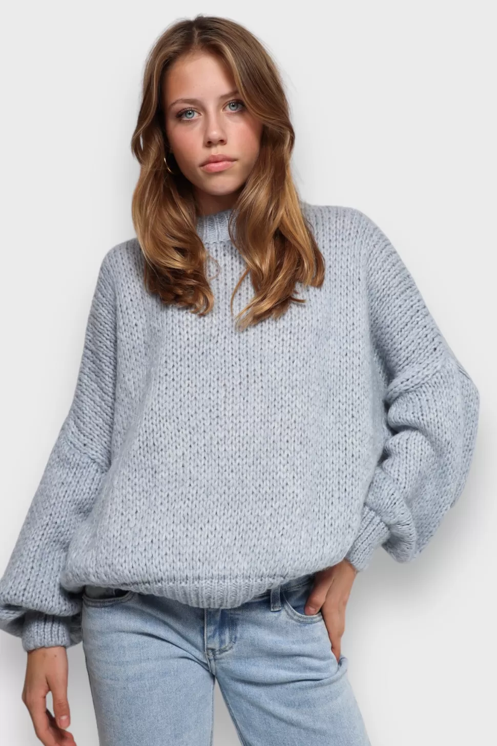 Vesten En Truien^Meet Me There Keep Me Warm Sweater Light Blue