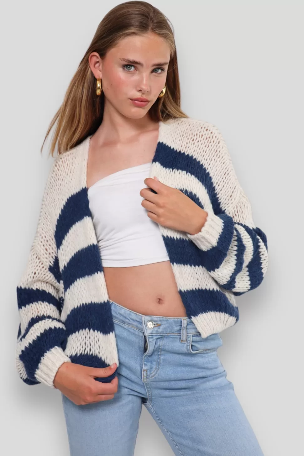 Vesten En Truien^Meet Me There Keep Me Warm Vest Navy Striped