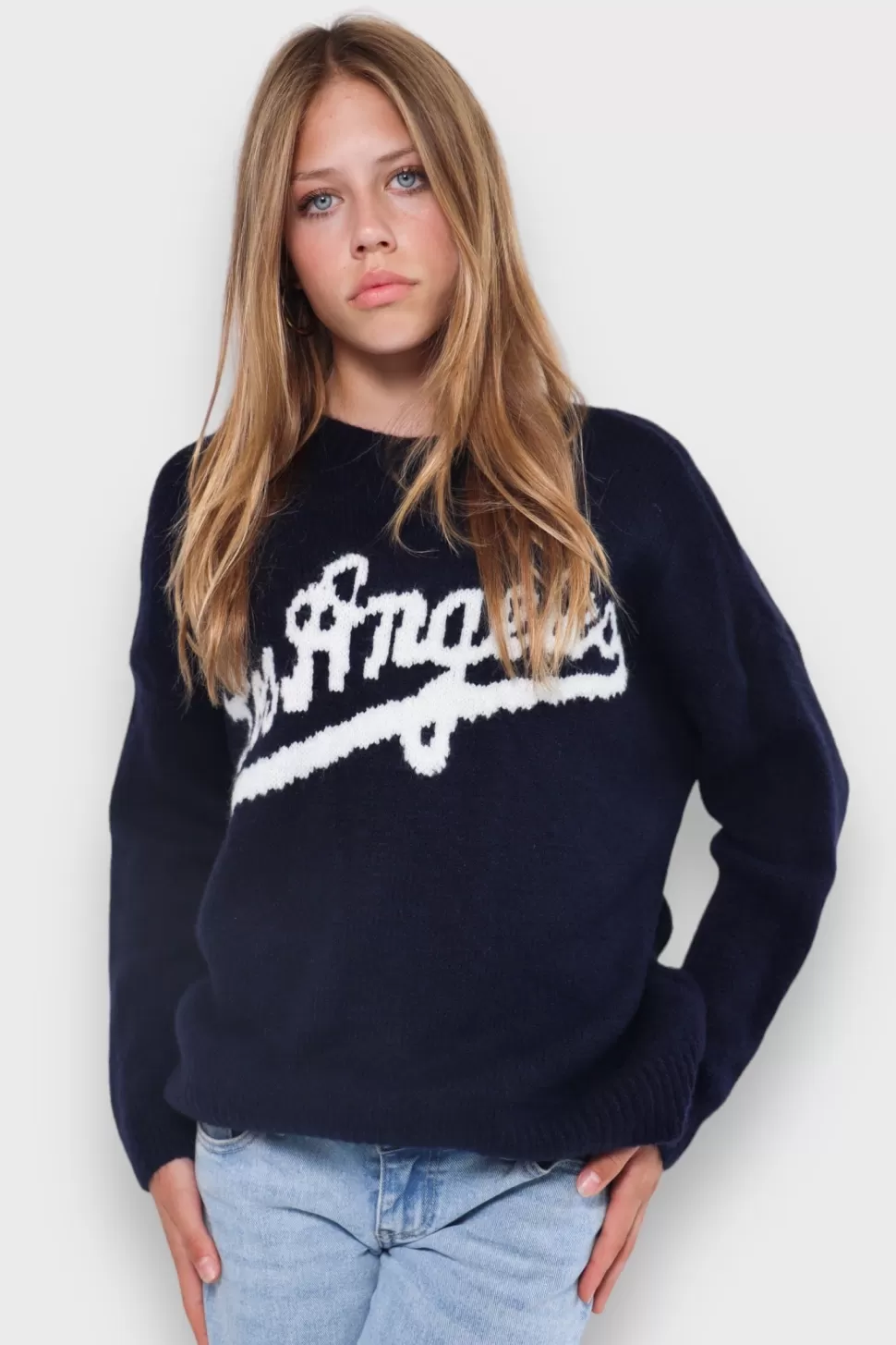 Tops^Meet Me There La Sweater Navy