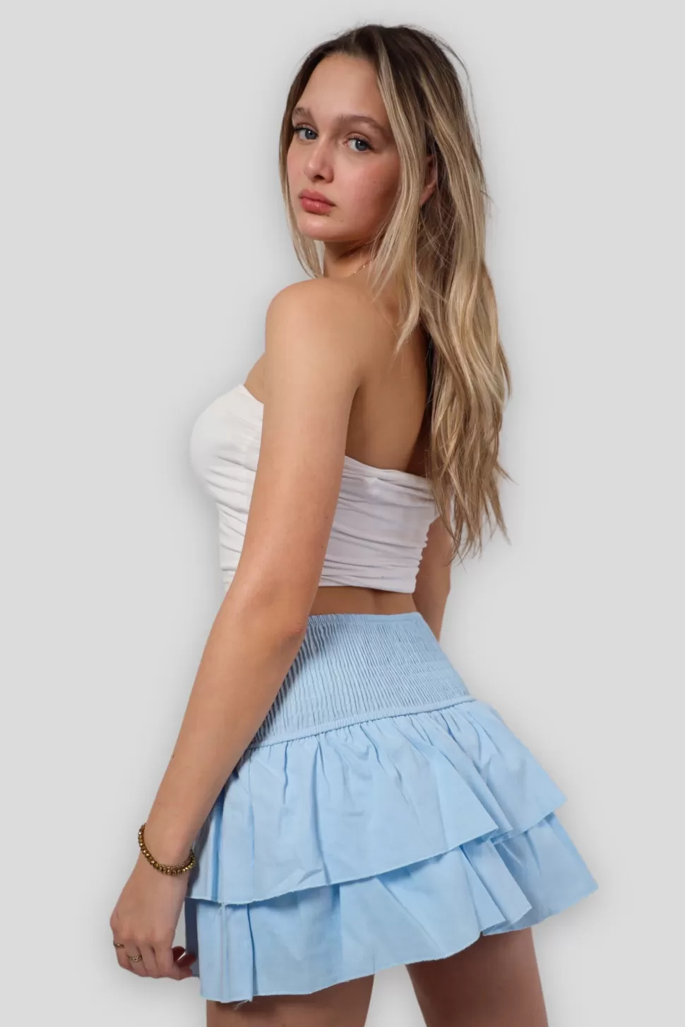 Rokjes^Meet Me There Linnen Skirt Blue