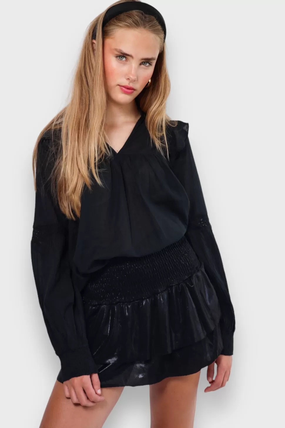 Rokjes^Meet Me There Metallic Skirt Black