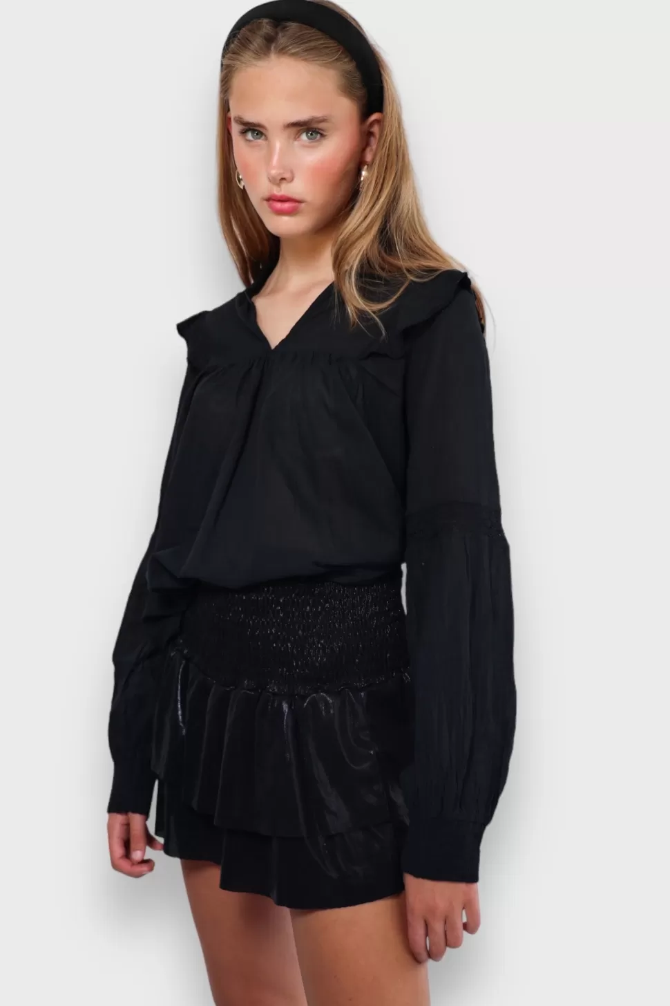 Rokjes^Meet Me There Metallic Skirt Black