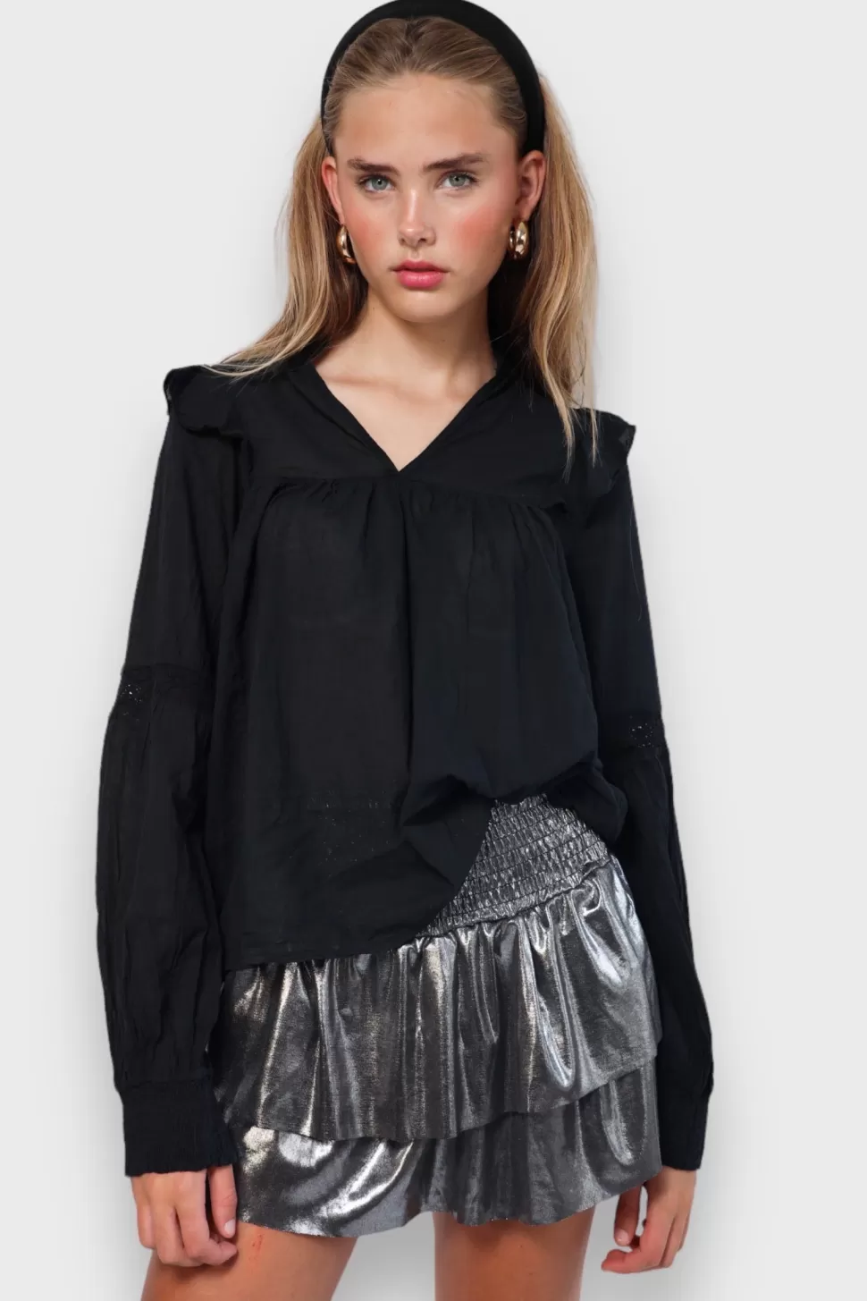 Rokjes^Meet Me There Metallic Skirt Silver