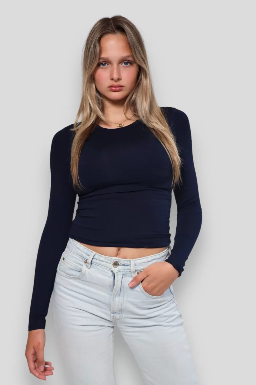 Tops^Meet Me There Muse Top Navy