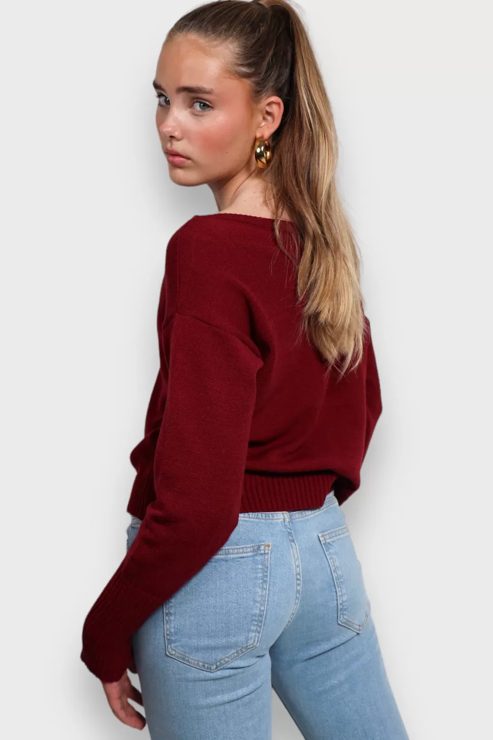 Vesten En Truien^Meet Me There One Shoulder Sweater Red