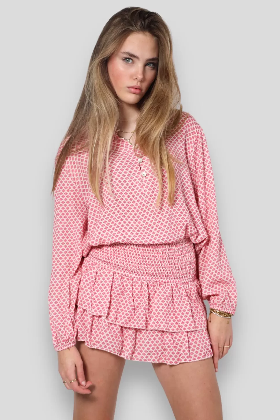 Tops^Meet Me There Paris Blouse Pink