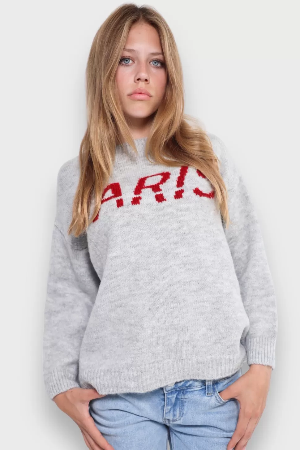 Tops^Meet Me There Paris Sweater Grey