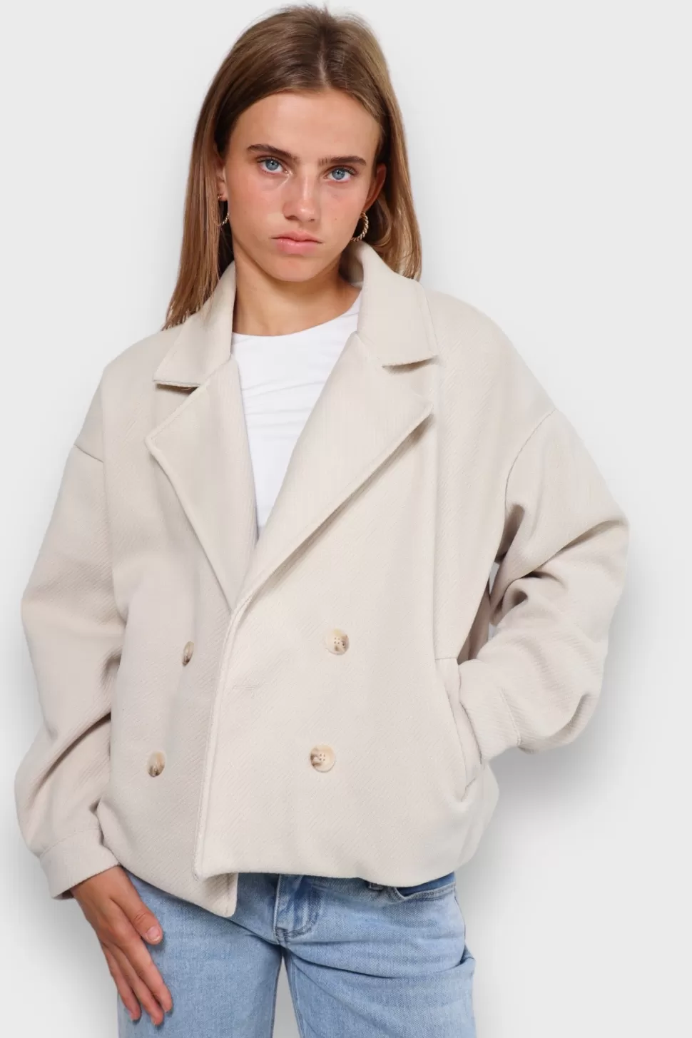 Jacks^Meet Me There Scandi Coat Beige