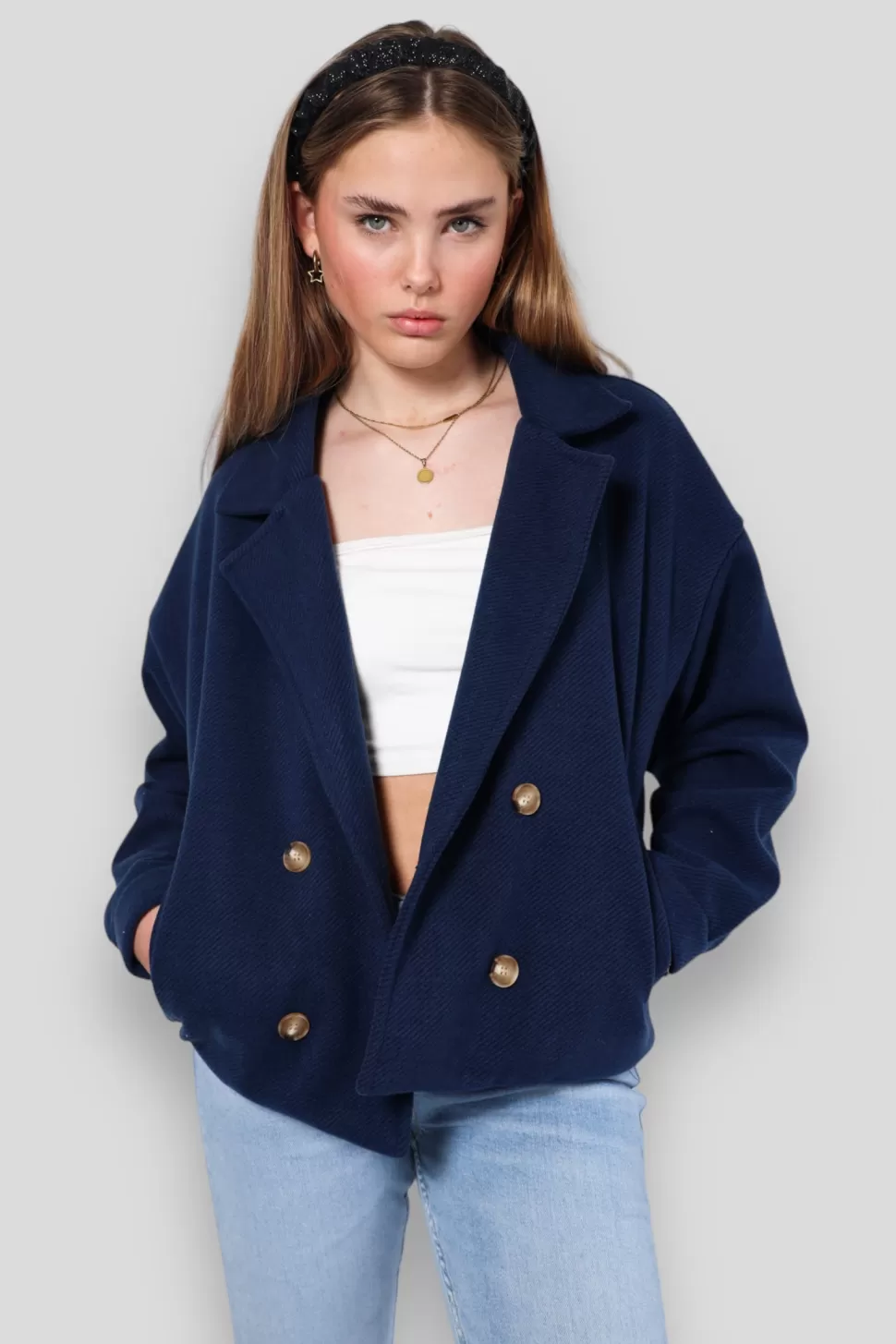 Jacks^Meet Me There Scandi Coat Blue