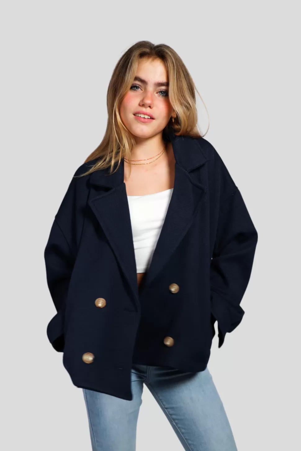 Jacks^Meet Me There Scandi Coat Blue