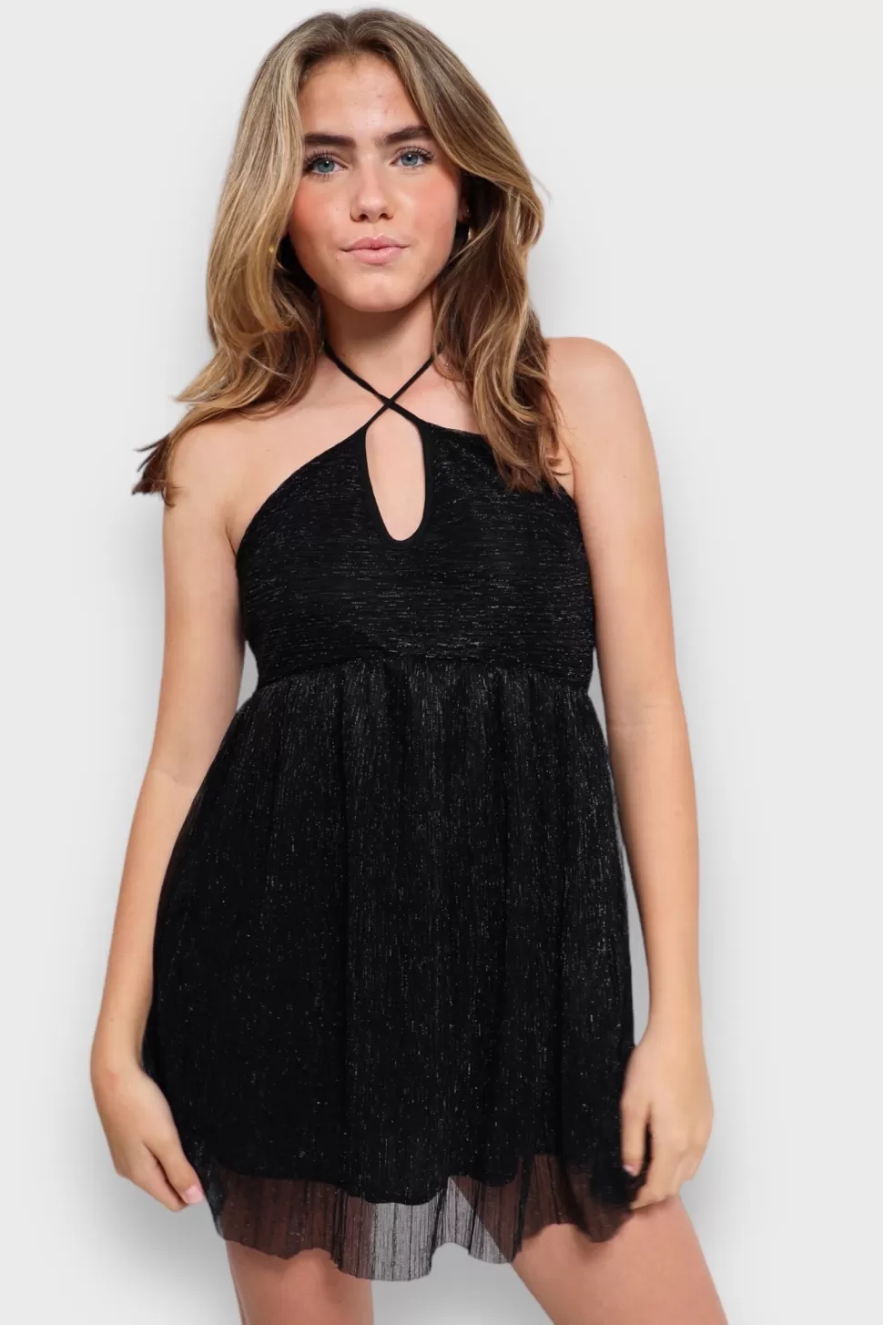 Jurkjes^Meet Me There Stardust Dress Black