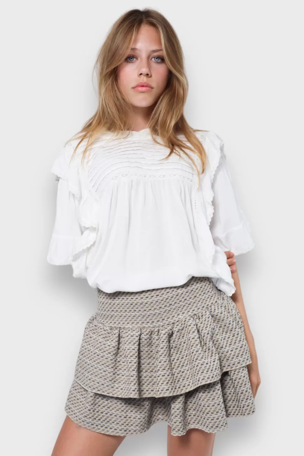 Rokjes^Meet Me There Tweed Skirt Grey